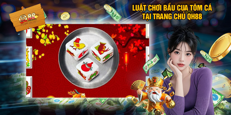 Luật chơi bầu cua tôm cá tại trang chủ QH88